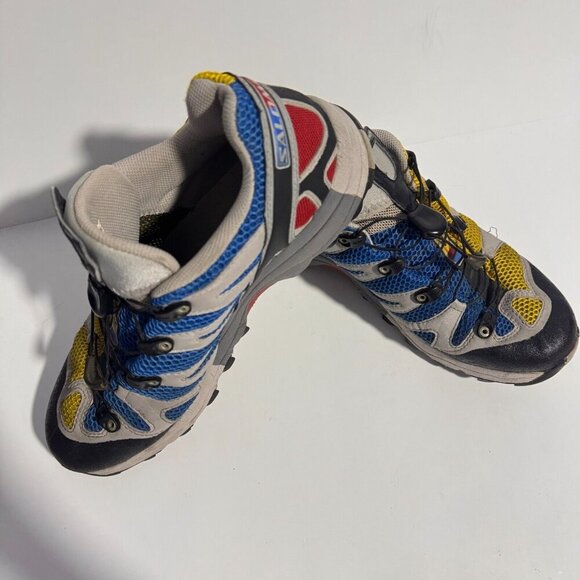 Salomon XA PRO 1 Advanced Grey Yellow Red Blue Sulphur Indigo mens 9.5 414820 - Picture 3 of 7